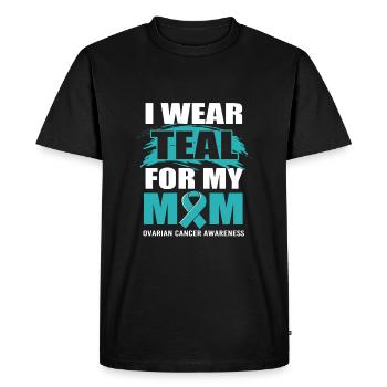 Cancer de l’ovaire Cancer survivant Cancer - T-shirt Premium bio Homme - noir - Devant - Nico (187cm)