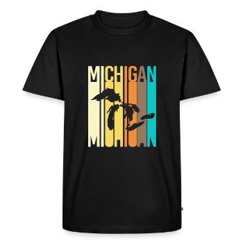Great Lakes - Men's Premium Organic T-Shirt - black - Front - Nico (187cm)