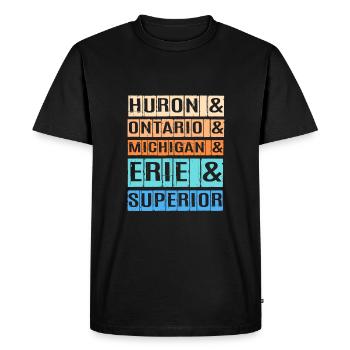 Great Lakes - Men's Premium Organic T-Shirt - black - Front - Nico (187cm)