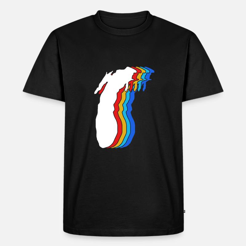 Great Lakes - Männer Premium Bio T-Shirt - Schwarz