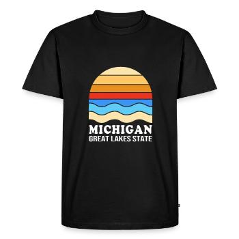 Great Lakes - Men's Premium Organic T-Shirt - black - Front - Nico (187cm)