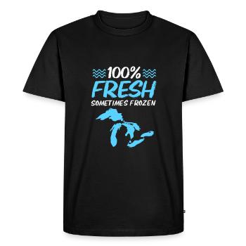 Great Lakes - Men's Premium Organic T-Shirt - black - Front - Nico (187cm)