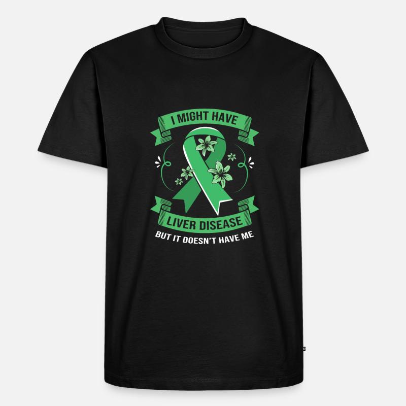 Lebererkrankung - Männer Premium Bio T-Shirt - Schwarz