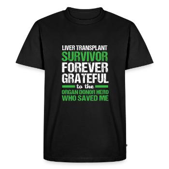 Liver disease - Men's Premium Organic T-Shirt - black - Front - Nico (187cm)