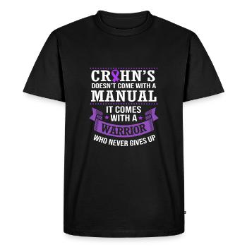 Maladie de Crohn - T-shirt Premium bio Homme - noir - Devant - Nico (187cm)