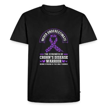 Maladie de Crohn - T-shirt Premium bio Homme - noir - Devant - Nico (187cm)