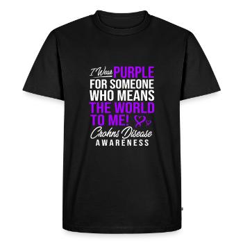 Maladie de Crohn - T-shirt Premium bio Homme - noir - Devant - Nico (187cm)