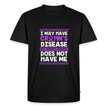 Maladie de Crohn - T-shirt Premium bio Homme - noir - Devant - Nico (187cm)