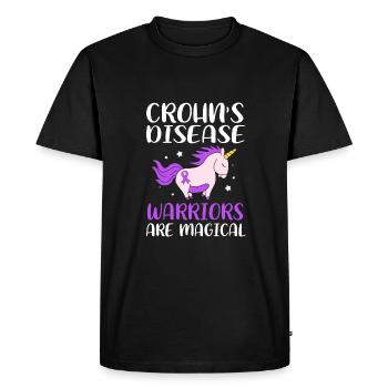 Maladie de Crohn - T-shirt Premium bio Homme - noir - Devant - Nico (187cm)