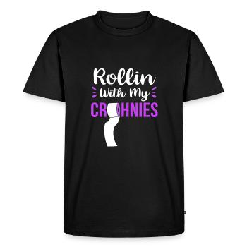 Maladie de Crohn - T-shirt Premium bio Homme - noir - Devant - Nico (187cm)