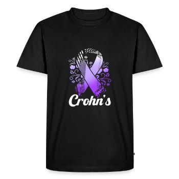 Maladie de Crohn - T-shirt Premium bio Homme - noir - Devant - Nico (187cm)