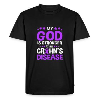 Maladie de Crohn - T-shirt Premium bio Homme - noir - Devant - Nico (187cm)