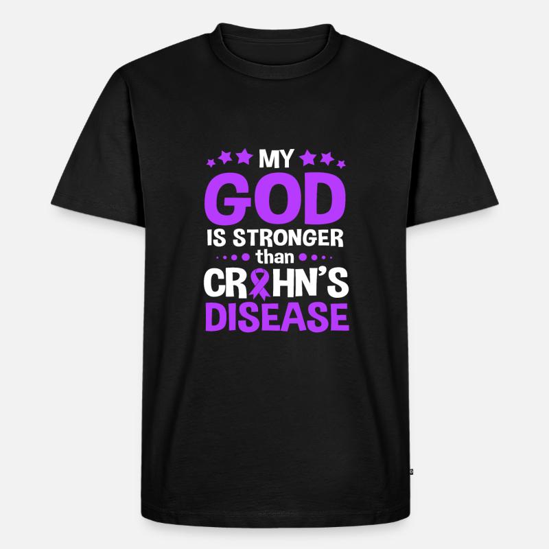 Morbus Crohn - Männer Premium Bio T-Shirt - Schwarz