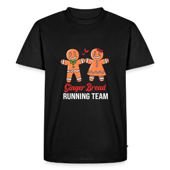 Gingerbread Man Gingerbread Heart Gingerbread Snacking - Men's Premium Organic T-Shirt - black - Front - Nico (187cm)
