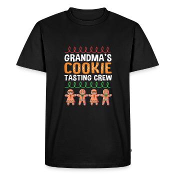 Gingerbread Man Gingerbread Heart Gingerbread Snacking - Men's Premium Organic T-Shirt - black - Front - Nico (187cm)
