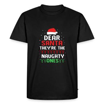 Gingerbread Man Gingerbread Heart Gingerbread Snacking - Men's Premium Organic T-Shirt - black - Front - Nico (187cm)