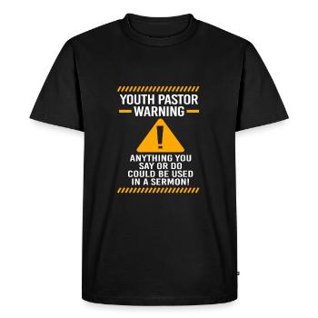 Pasteur des jeunes - T-shirt Premium bio Homme - noir - Devant - Nico (187cm)