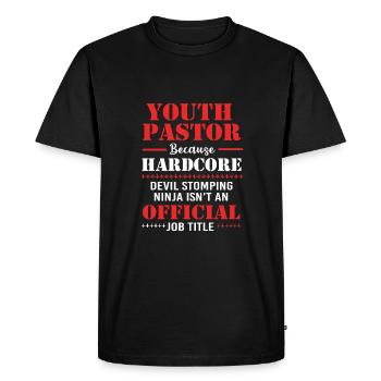 Youth pastor - Men's Premium Organic T-Shirt - black - Front - Nico (187cm)