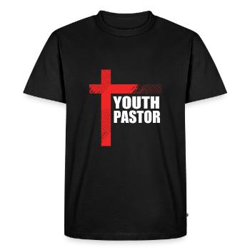 Pasteur des jeunes - T-shirt Premium bio Homme - noir - Devant - Nico (187cm)