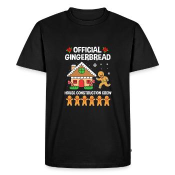 Gingerbread Man Gingerbread Heart Gingerbread Snacking - Men's Premium Organic T-Shirt - black - Front - Nico (187cm)