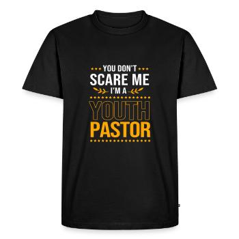 Pasteur des jeunes - T-shirt Premium bio Homme - noir - Devant - Nico (187cm)