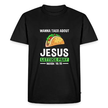 Pasteur des jeunes - T-shirt Premium bio Homme - noir - Devant - Nico (187cm)