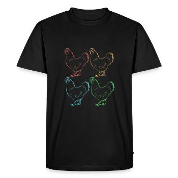 Chicken Poultry - Men's Premium Organic T-Shirt - black - Front - Nico (187cm)