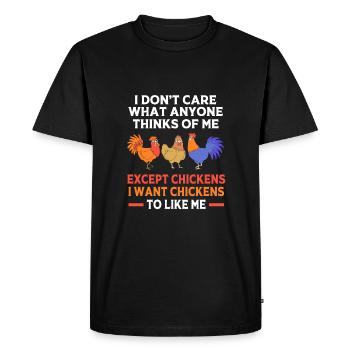 Chicken Poultry - Men's Premium Organic T-Shirt - black - Front - Nico (187cm)