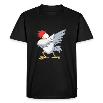 Chicken Poultry - Men's Premium Organic T-Shirt - black - Front - Nico (187cm)