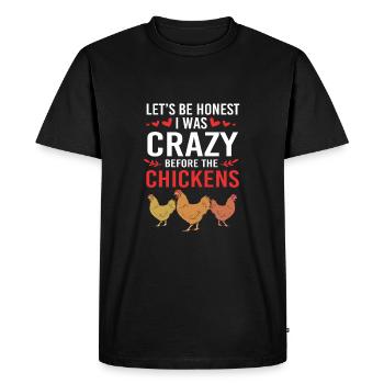 Chicken Poultry - Men's Premium Organic T-Shirt - black - Front - Nico (187cm)