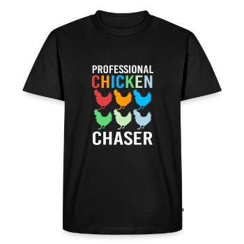 Chicken Poultry - Men's Premium Organic T-Shirt - black - Front - Nico (187cm)