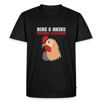 Chicken Poultry - Men's Premium Organic T-Shirt - black - Front - Nico (187cm)