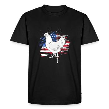 Agriculteur Fermier Femme d’agriculteur Ferme - T-shirt Premium bio Homme - noir - Devant - Nico (187cm)