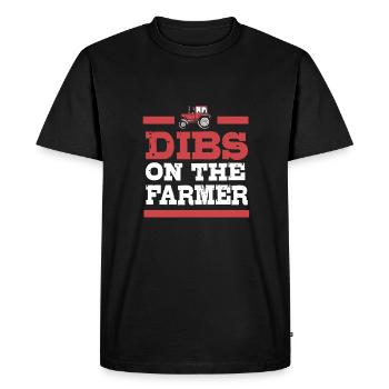 Agriculteur Fermier Femme d’agriculteur Ferme - T-shirt Premium bio Homme - noir - Devant - Nico (187cm)