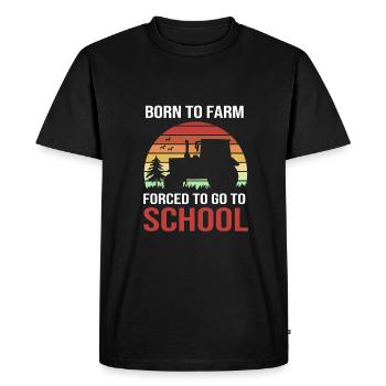 Agriculteur Fermier Femme d’agriculteur Ferme - T-shirt Premium bio Homme - noir - Devant - Nico (187cm)