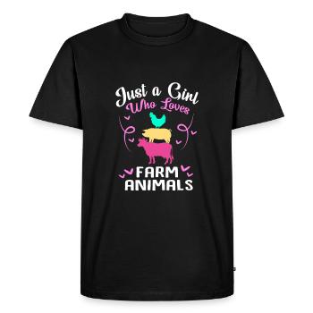 Agriculteur Fermier Femme d’agriculteur Ferme - T-shirt Premium bio Homme - noir - Devant - Nico (187cm)