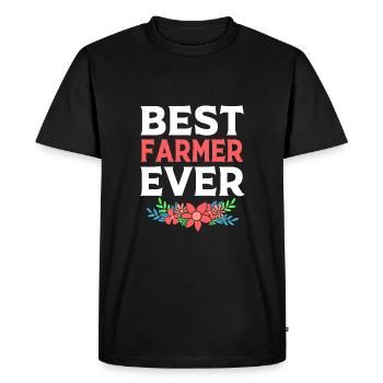 Agriculteur Fermier Femme d’agriculteur Ferme - T-shirt Premium bio Homme - noir - Devant - Nico (187cm)