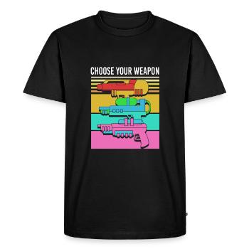 Water pistol - Men's Premium Organic T-Shirt - black - Front - Nico (187cm)