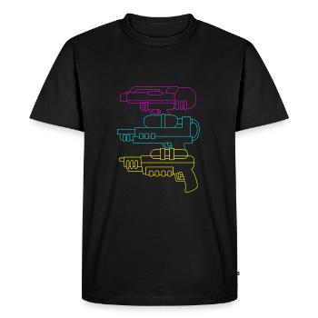 Water pistol - Men's Premium Organic T-Shirt - black - Front - Nico (187cm)