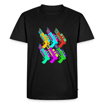 Water pistol - Men's Premium Organic T-Shirt - black - Front - Nico (187cm)