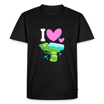 Water pistol - Men's Premium Organic T-Shirt - black - Front - Nico (187cm)