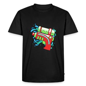 Water pistol - Men's Premium Organic T-Shirt - black - Front - Nico (187cm)