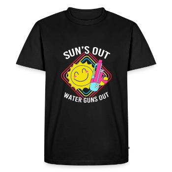 Water pistol - Men's Premium Organic T-Shirt - black - Front - Nico (187cm)