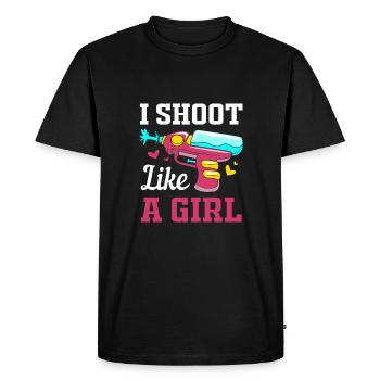 Water pistol - Men's Premium Organic T-Shirt - black - Front - Nico (187cm)