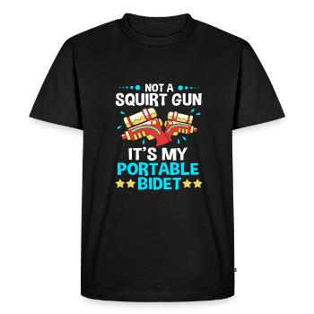 Water pistol - Men's Premium Organic T-Shirt - black - Front - Nico (187cm)