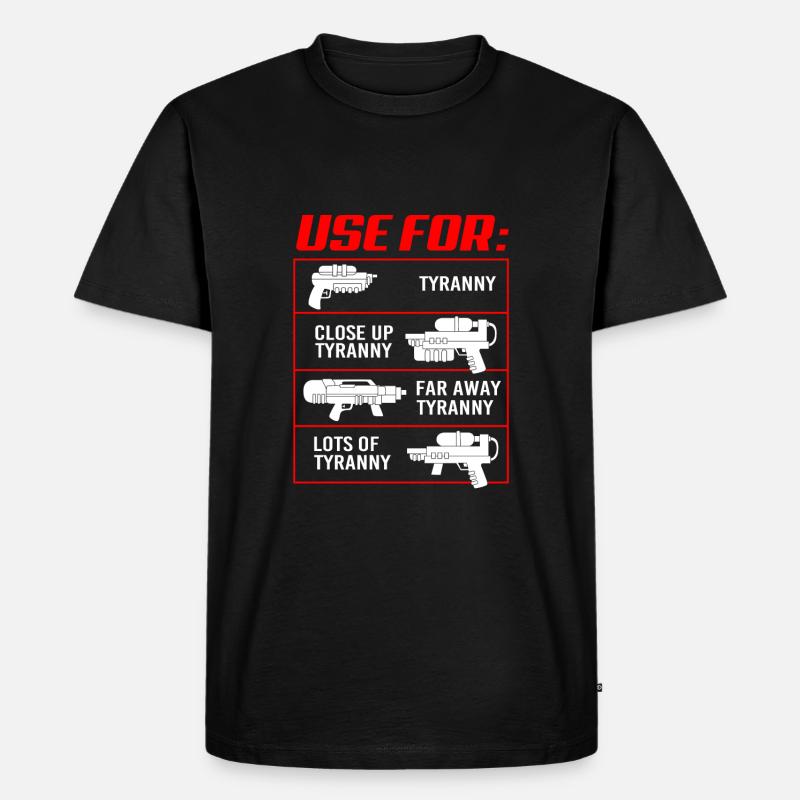 Wasserpistole - Männer Premium Bio T-Shirt - Schwarz