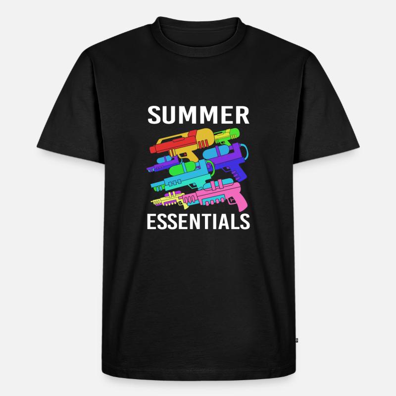 Wasserpistole - Männer Premium Bio T-Shirt - Schwarz