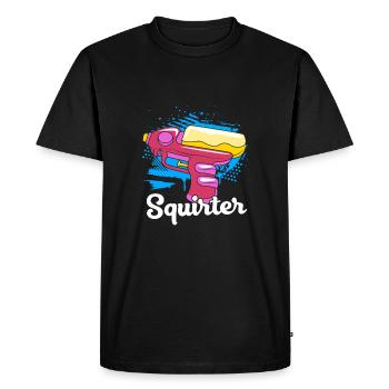 Water pistol - Men's Premium Organic T-Shirt - black - Front - Nico (187cm)