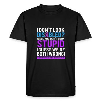 Rheumatism Arthritis - Men's Premium Organic T-Shirt - black - Front - Nico (187cm)