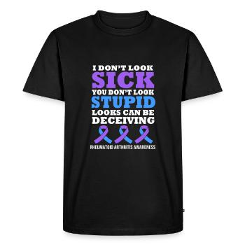 Rheumatism Arthritis - Men's Premium Organic T-Shirt - black - Front - Nico (187cm)